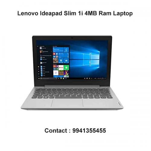 Lenovo Ideapad Slim 1i 4MB Ram Laptop Price in Hyderabad, telangana